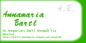 annamaria bartl business card
